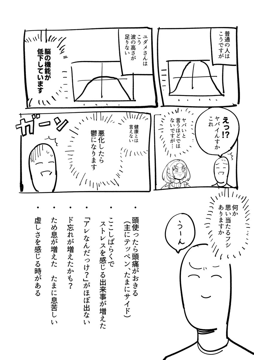 日常漫画「脳の検査をした話」 