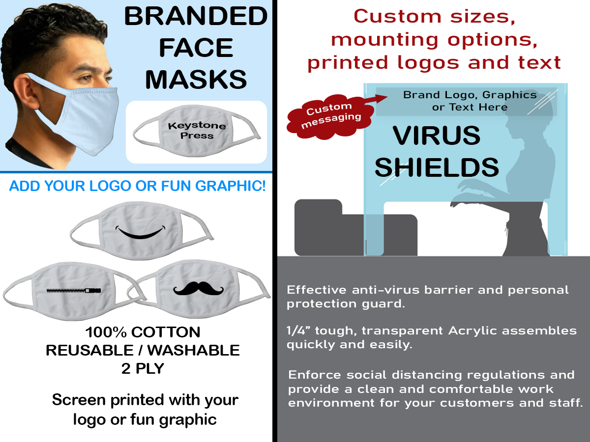 Keystone Press, Manchester NH for all your printed face masks and counter guards. (603) 622-5222
#Printing #PrintMarketing #Covid-19