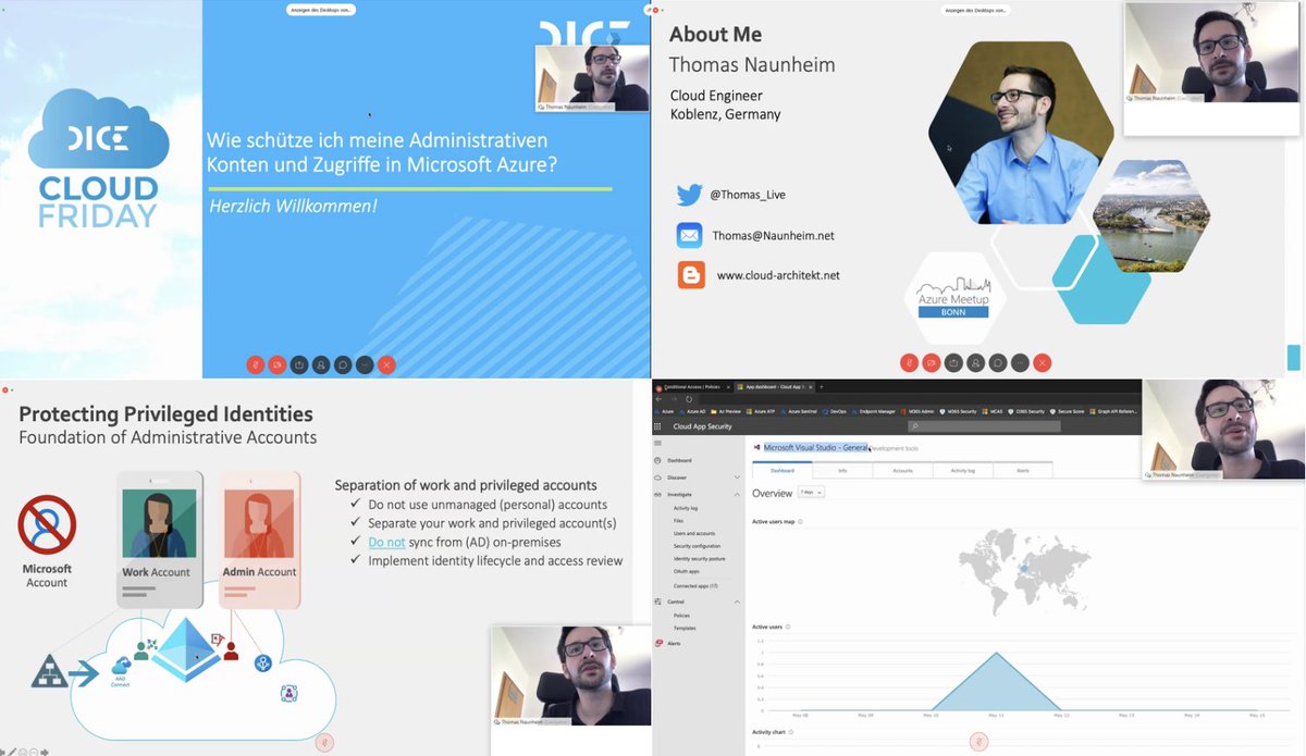 Martin Lucker Unser Cloud Experte Thomas Live Im Debeka Innovation Center Heute Wieder On Fire Dice Cloud Friday Zur Frage Wie Ich Meine Administrativen Konten Und Zugriffe In Microsoft Azure Schutze
