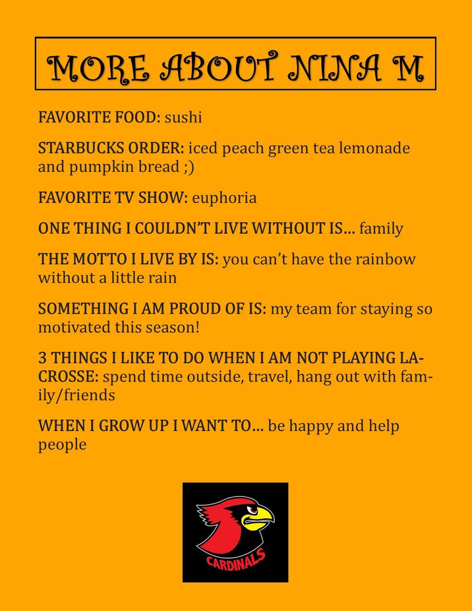 SAAS_GLAX's tweet image. This week’s Feature Friday is Nina M!Nina is constantly pushing herself to be her best &amp;amp; improve her game.Nina holds it down for our defense w/her tenacity &amp;amp; ability to gobble up any ground balls that comes her way!! Fierce &amp;amp; Fun - Let’s learn more about Nina. #saaslax #heart