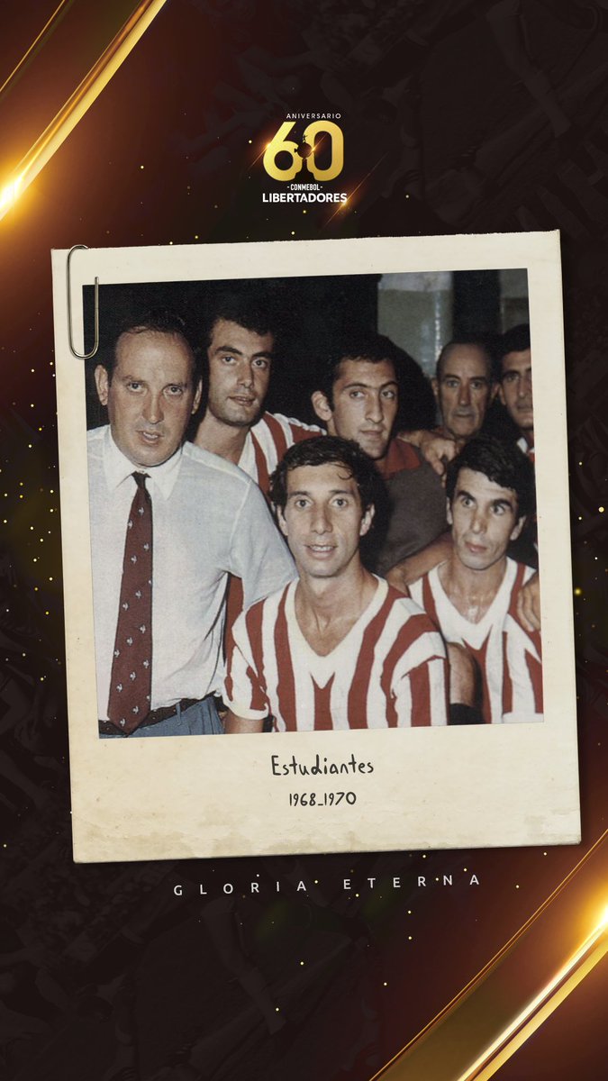 🔙🏆 Hace 5⃣2⃣ años, <a href="/EdelpOficial/">Estudiantes de La Plata</a> conquistaba la 1⃣ de sus 4⃣ #Libertadores.

🇦🇹 En 1⃣9⃣6⃣8⃣ venció a #Palmeiras en la final. Repitió los dos años siguientes y volvió a conquistarla en 2⃣0⃣0⃣9⃣.

📸 En medio de la foto, un símbolo del #Pincha: 👃 Carlos Salvador Bilardo.