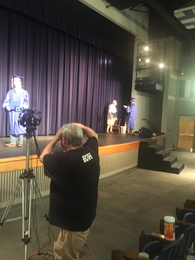 wcsFHSsp's tweet photo. Thank you to our seniors and staff @wcsPHStf for filming the Page High School Virtual Graduation this week. In person graduation will be July 17th at 2:00 pm at the Williamson County Ag Center. https://t.co/6Nc4E2gPkv