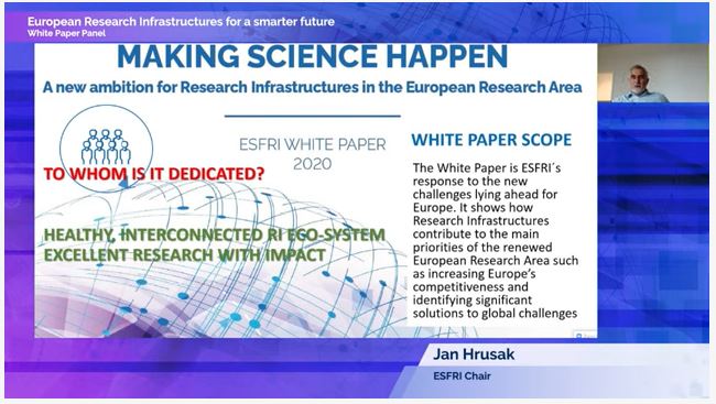 ESFRI_eu's tweet photo. @ESFRI_eu Chair @Jan_Hrusak on #ESFRI White Paper scope/structure/main messages: #ResearchInfrastructures as main pillar of ERA, as strategic investments, as knowledge hubs, promoting #OpenScience &amp;coherence across national/regions/EU #SmarterFutureEU_Ris https://t.co/NcbaVZILe2 https://t.co/zzeZiO65g8