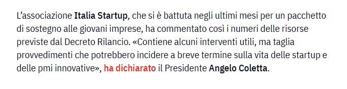 Del Dreceto #Rilancio parliamo anche su #InnovationNation con il commento del Presidente di #ItaliaStartup @AngeloColetta_

innovation-nation.it/decreto-rilanc…