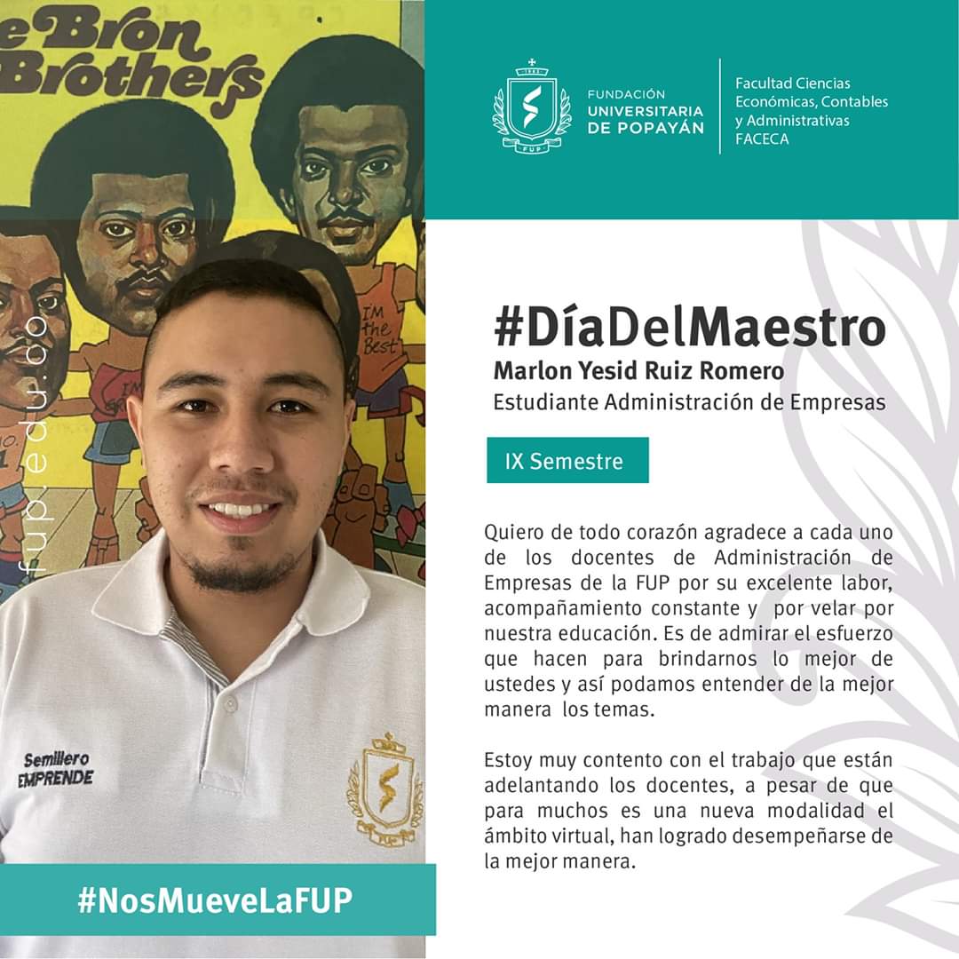 FacecaFup's tweet photo. #FelizDíaMaestro . @FacecaFup de @La_Fup les desea un feliz día y reconoce su incansable labor por el bien de la educación en el país y por formar jóvenes con conocimientos de calidad y valores éticos. Nuestros estudiantes les quieren expresar estos importantes mensajes en su día https://t.co/Rld0Yw9CHX