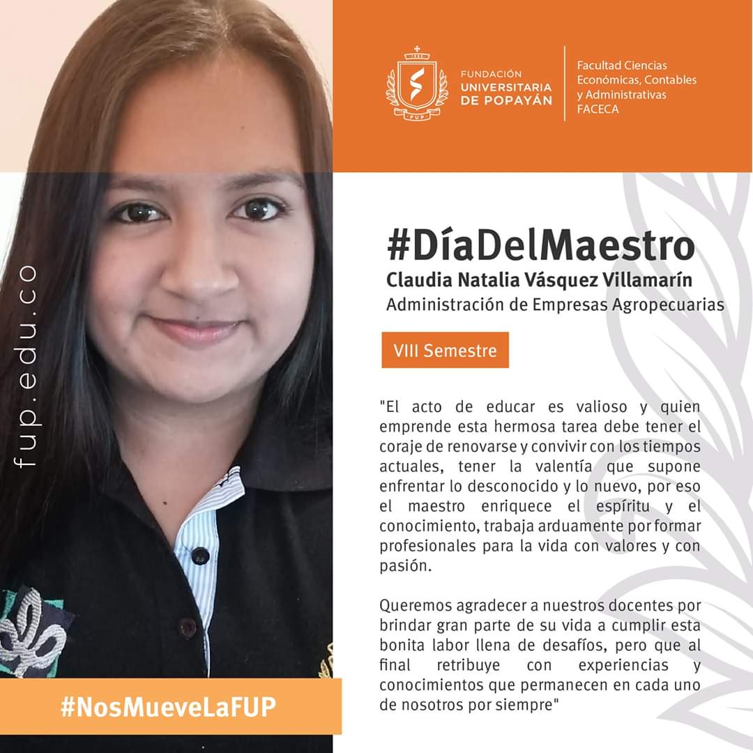 FacecaFup's tweet photo. #FelizDíaMaestro . @FacecaFup de @La_Fup les desea un feliz día y reconoce su incansable labor por el bien de la educación en el país y por formar jóvenes con conocimientos de calidad y valores éticos. Nuestros estudiantes les quieren expresar estos importantes mensajes en su día https://t.co/Rld0Yw9CHX