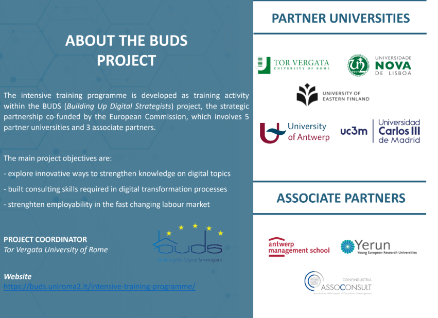 erasmus_uc3m's tweet photo. #OnlineSummerCourse UTV-BUDS Management Consulting in the Digital Age. 6-17 julio. Estudiantes #master y #grado Obtén 3 certificados @YERUN_EU @batorvergata @uc3m @FCSJ_UC3M @EPS_UC3M @uc3mFacultadHCD @master_uc3m @DelegacionUC3M https://t.co/piOR5rx2dz https://t.co/88eHposj1C https://t.co/VXUUrCifc9