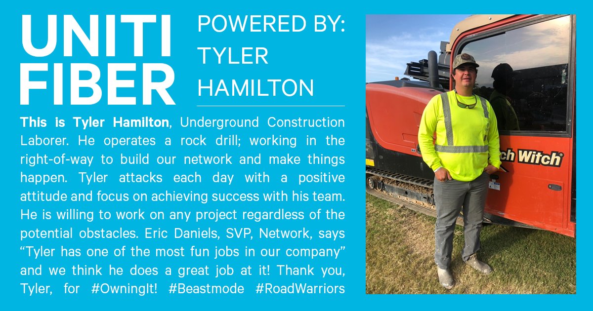 UnitiFiber's tweet photo. Uniti is proving why it's critical in seamlessly connecting the world. Thx to our hardworking team, Uniti Fiber’s core backbone continues to perform well. We’re spotlighting our #RoadWarriors who are out on the front lines to make connectivity for our customers a priority. https://t.co/QO1HodVs3P
