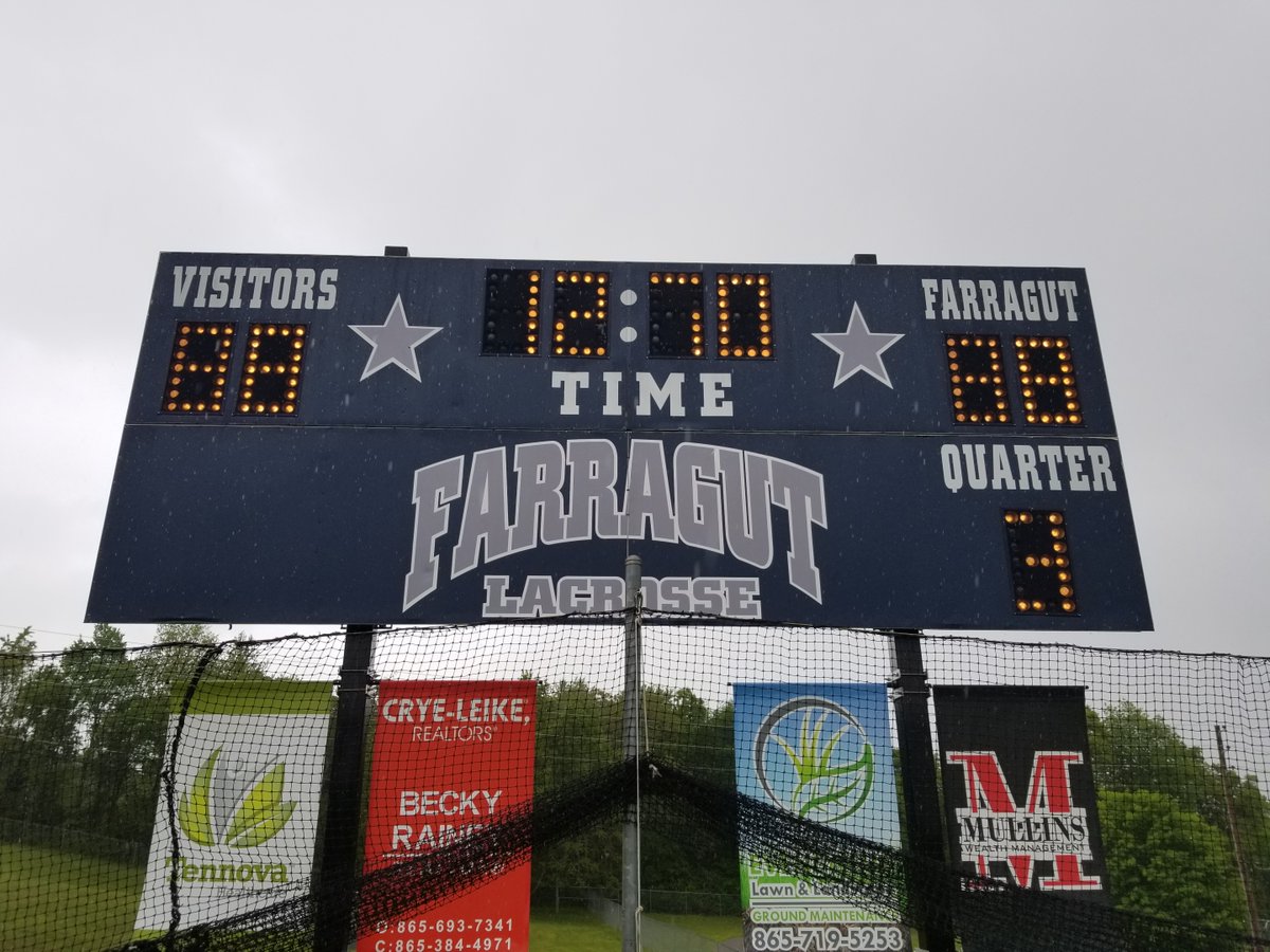 With a little TLC and lots of support, our scoreboard is finally operational, just wish the boys could play