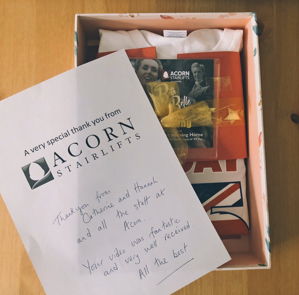 Thank you Catherine &amp; Hannah at <a href="/AcornStairlifts/">Acorn Stairlifts UK</a> for the lovely delivery this morning! So glad the video was enjoyed - I loved seeing the videos of the residents at Steeton Court singing and dancing to the music! 🇬🇧