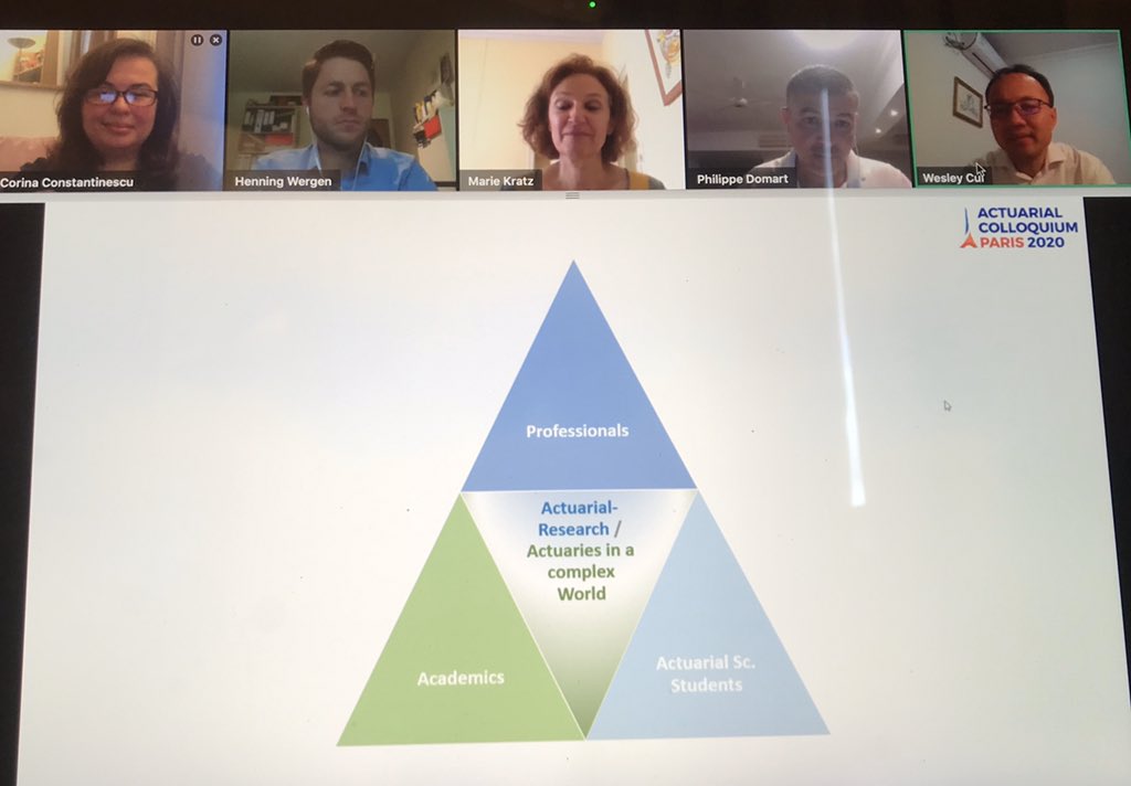corina_ifam's tweet photo. Honoured to be part of todays  @IntActuarial virtual colloquium panel alongside Philippe Domart @PartnerReNews, Wesley Cui @ICICIPruLife, Henning Wergen @Aktuar_DAV and Marie KRATZ @essec, our moderator.  @actuarynews @IfamLiv https://t.co/LzLAmFat2a
