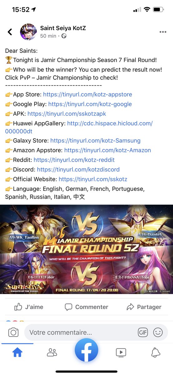 Dan_IJS's tweet photo. Comme dhab les Jean-facebooks sont de sortie 🤦🏻‍♂️

A noter que c’est cool de voir le #FixSSA sur une finale jamir 👏🏼

#SaintSeiyaKOTZ #SAINTSEIYAAWAKENING https://t.co/OYMFtPqiqn