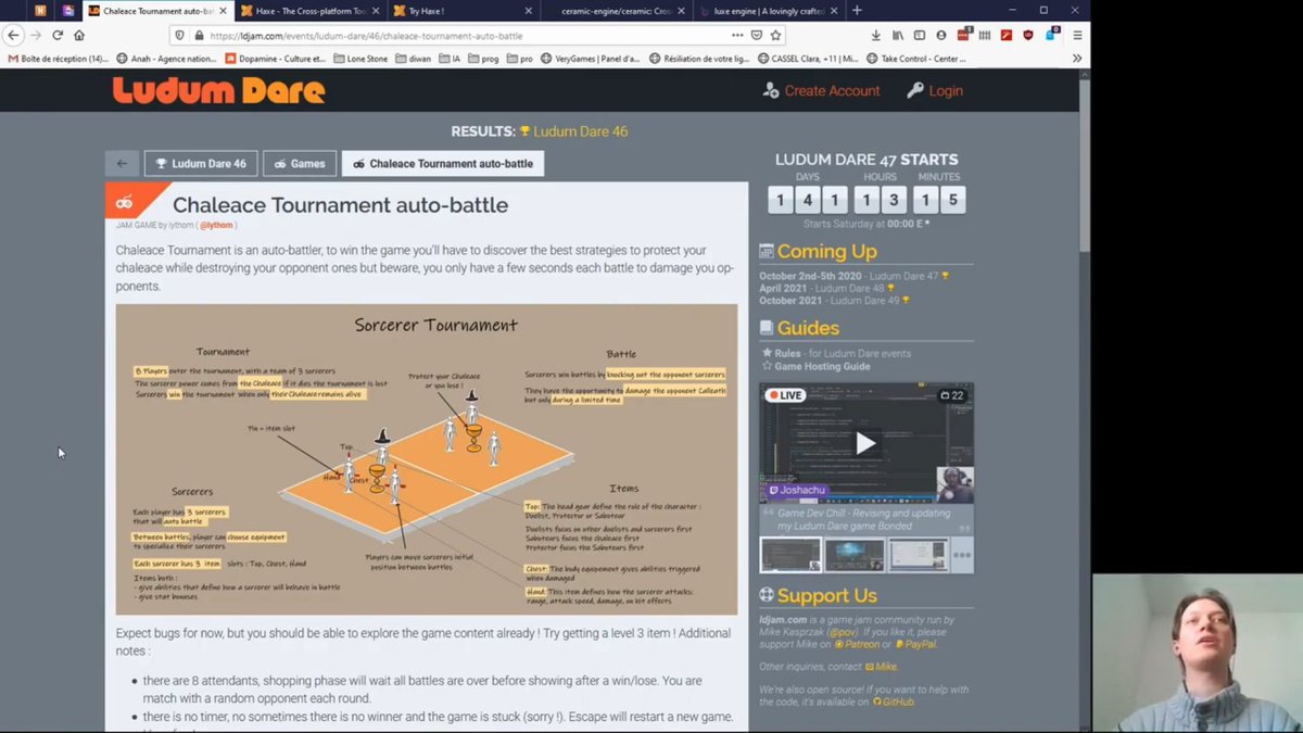 LonestoneStudio's tweet photo. Cette semaine @Lythom nous a présenté les outils qu'il a utilisé pour la création de son jeu de la #ludumdare46 : #Haxe, #CastleDb et #Ceramic.
Vous pouvez accéder à la présentation ici : https://t.co/GUiLVXRS19
Ou au jeu : https://t.co/BjhGWyWoFz https://t.co/ew4UDKnyww