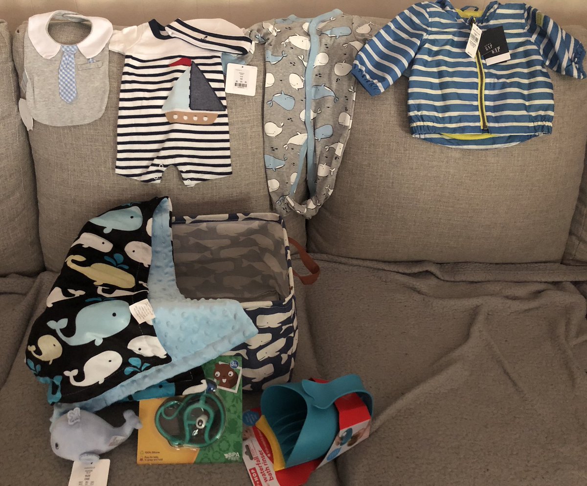Packing up my classroom yesterday was mostly strange and sad, but finding a whale bin from <a href="/GingerBoyter/">Ginger Boyter</a> full of nautical goodies for Baby Boy S was a definite bright spot!