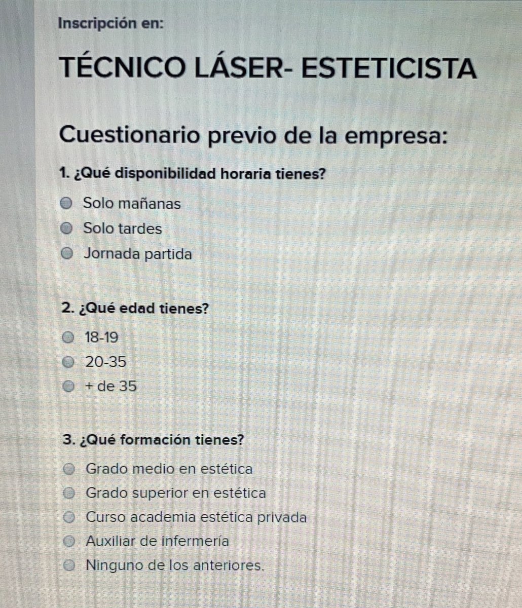 thais_sans's tweet photo. @CentrosElha hola 🙋🏻‍♀️ aquí una clienta considerando no volver a pisar uno de vuestros centros después de ver las preguntas ILEGALES que realizáis en vuestros procesos de selección #discriminacionporedad #edadismo https://t.co/yofySF4U65