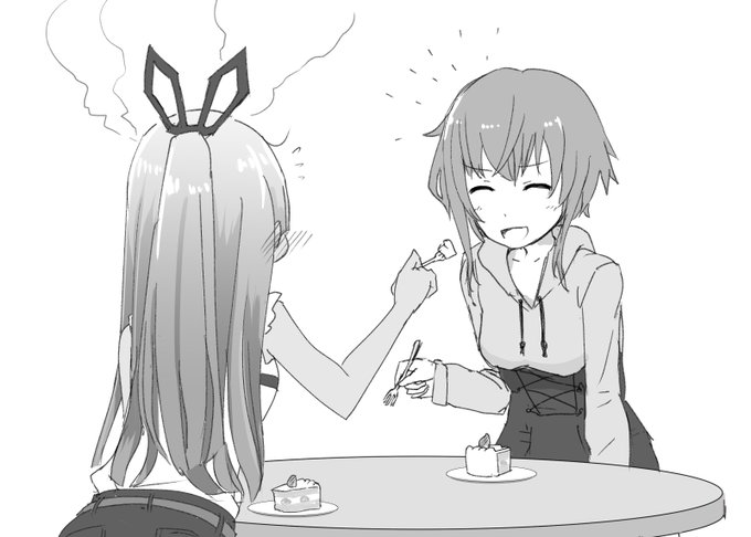 誕生日絵っぽくない絵にしてしまったので過去絵と過去絵と今回モデリングしたハンドピース 