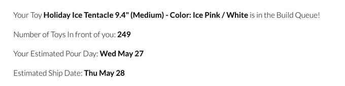 The time on this one doesn't seem to be getting any better, guess it'll be here by June https://t.co