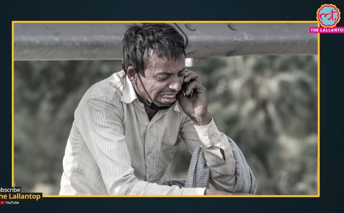 skvishram98's tweet photo. @RoflGandhi_ @DelhiPolice Meanwhile this poor worker wasn't allowed by ghaziabad cops to cross border for 3 days...while his one year old son died in Bihar...
This is him sitting and crying on Nizamuddin Bridge after hearing the shocking news of his son's demise. Life is so unfair for poors. https://t.co/W3PdwcrIWy