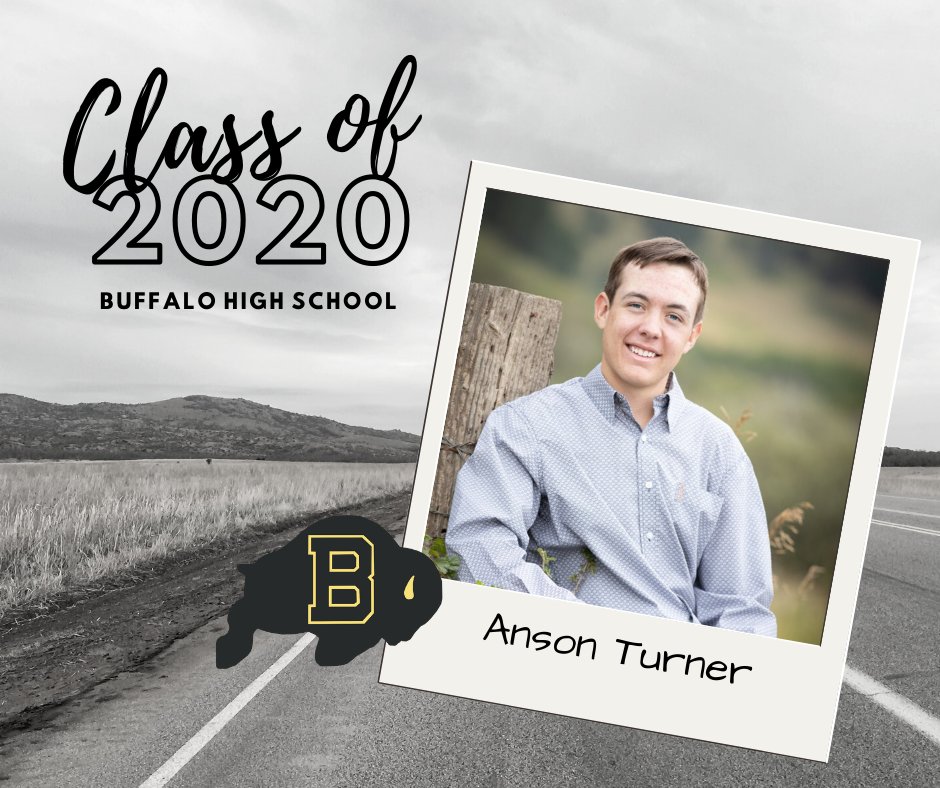 BisonBhs's tweet photo. Buffalo High School Class of 2020 Senior Spotlight: Anson Turner #BHSBisonPride https://t.co/mkZBm0sfcx
