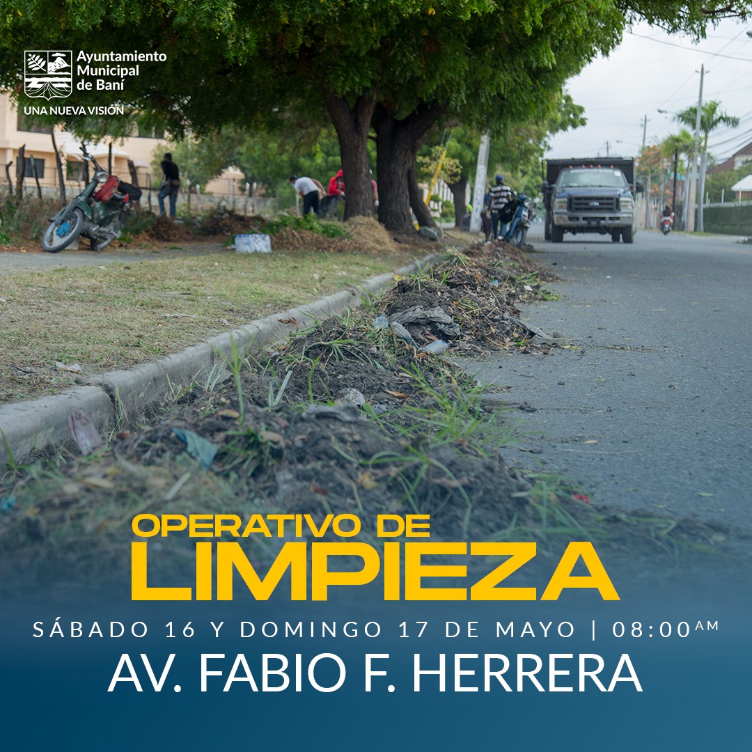SantoAlcaldeRD's tweet photo. Continuamos con estos operativos #findesemana hasta lograr el saneamiento total de esta avenida. @SantoAlcaldeRD de las promesas a los hechos. https://t.co/mAsI5sO9Y4