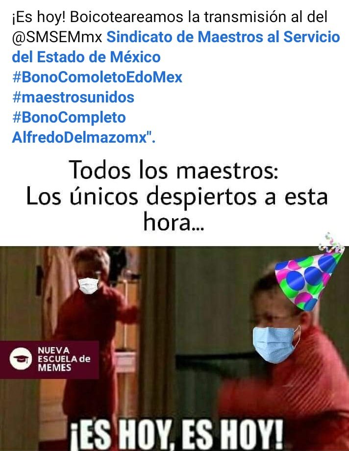 Marrion1985's tweet photo. @SMSEMmx A las 10 hrs todos usaremos el hashtag
#BonoCompleto 
#bonodeldiadelmaestro 
#bonocompletoedomex 
#maestrosunidos https://t.co/8RbLnf9NTJ