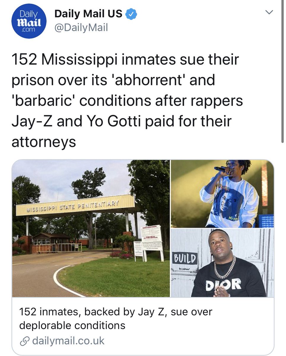 32. Jay-Z paid for legal fees to sue on behalf of 152 Mississippi inmates their prison over barbaric conditions.Jay-Z got NFL to sign $100M deal towards Criminal Justice Reform.Jay-Z donated 10M surgical masks to U.S. jails and prisons.