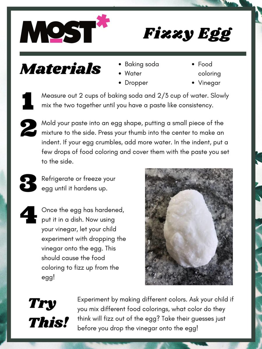 Perfect for younger scientists, try out some sensory kitchen science with our new Fizzy Egg experiment! 💥🥚

Explore color mixing and the chemistry of acids and bases in this simple activity.