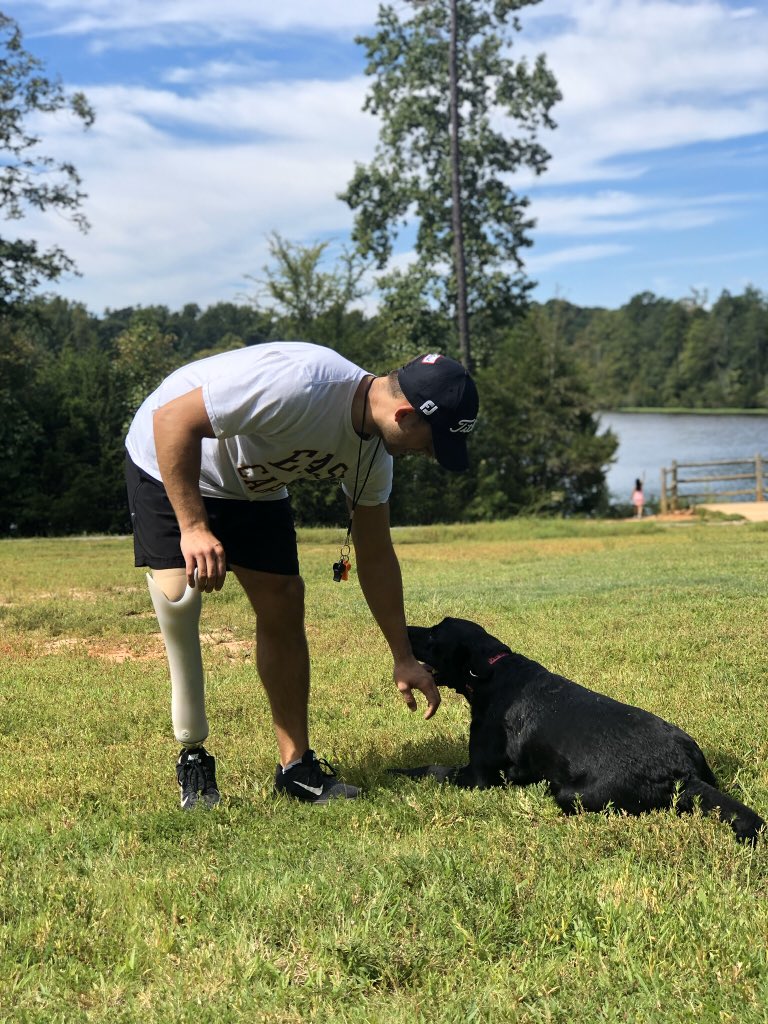 IanSuibnhe's tweet photo. @BarstoolBigCat I’ll sell you naming rights to my prosthetic leg all proceeds going to @wwp can’t wait to ask my fiancé to hand me “big cat” so I can go grab a beer. #PMT #barstoolsupdogs https://t.co/PtLsWOrRJq