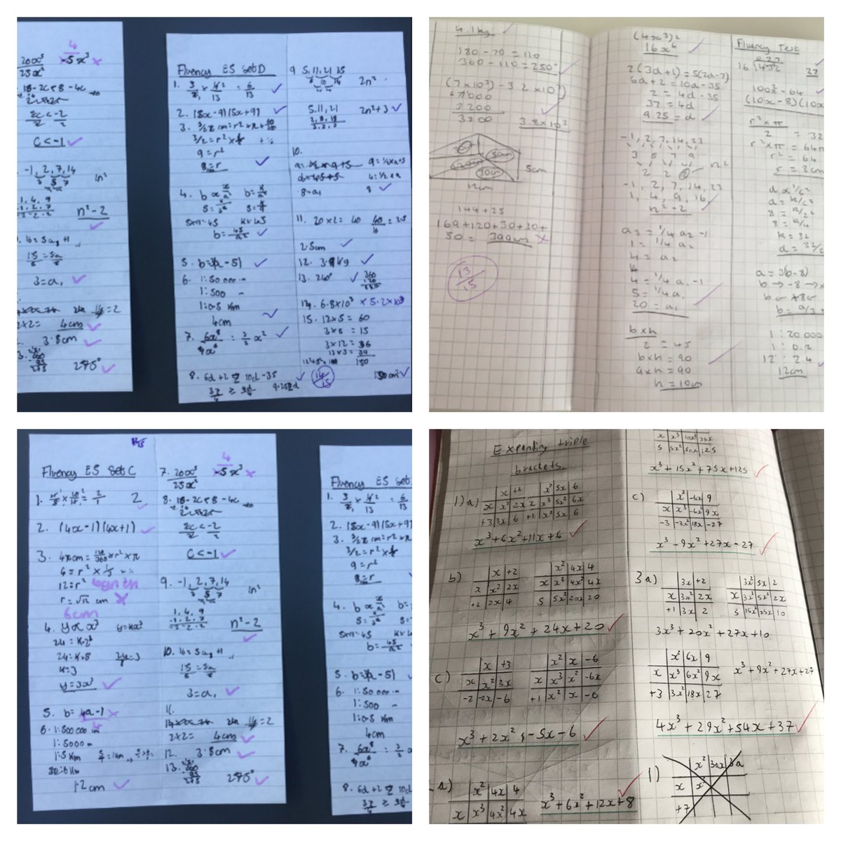 LSAMaths's tweet image. Some lovely work by Jenny, Sofia and Holly in Miss Johnson’s 9x1 #LockDownMaths  👏 ✅