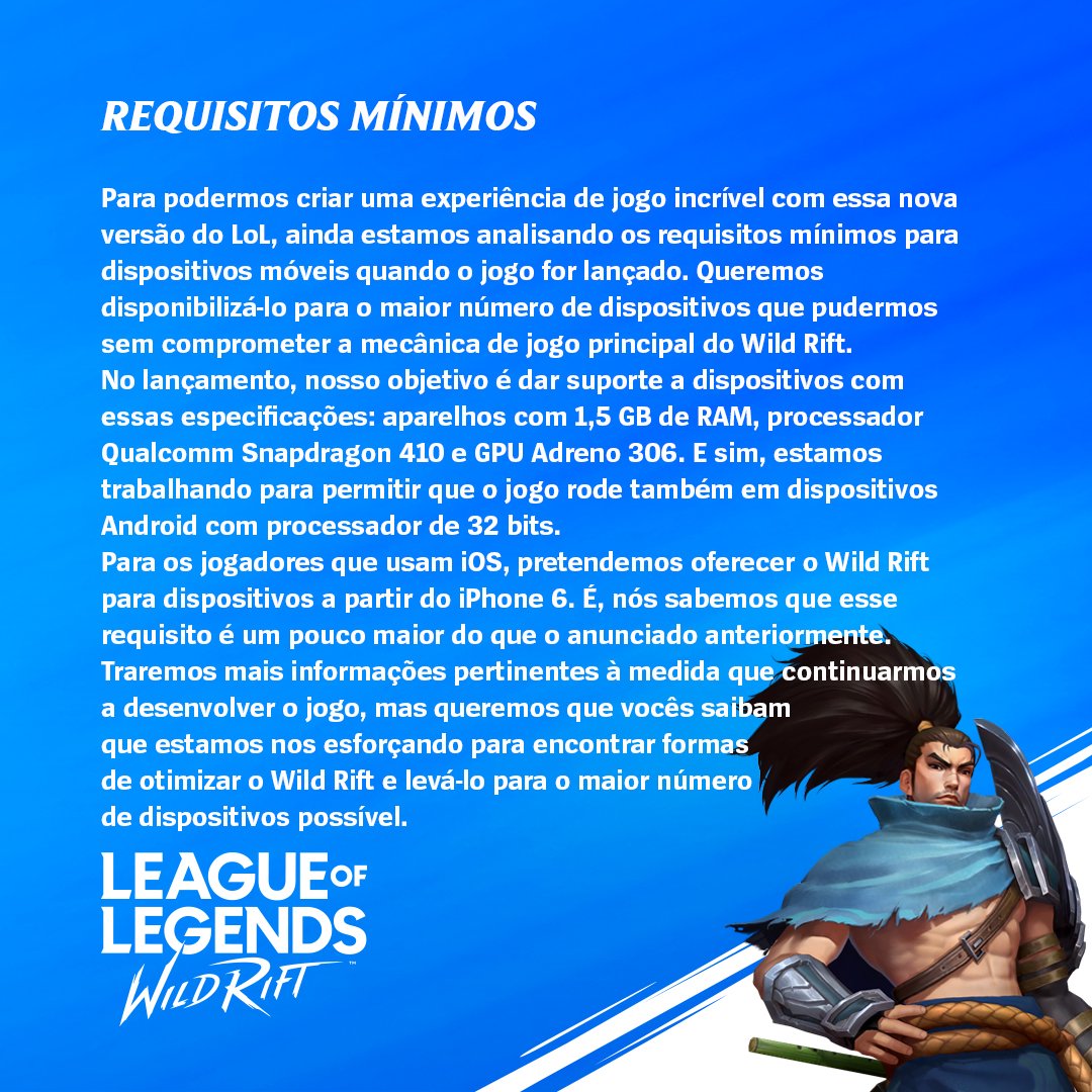 League of Legends Wild Rift revela sus requisitos mínimos para móvil