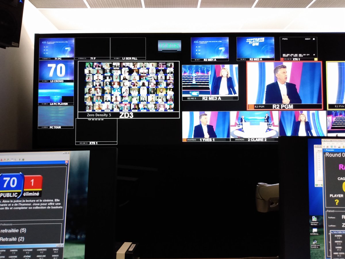 DELTACASTSPORT's tweet image. First remote production of the 'Septante-et-un' game. When technology makes virtual and interactive shows come true! ==&amp;gt; Next live on Monday 6.30 PM RTL-TVI #Deltacast.sport #PARTNEROF# Jeu 71 RTL-TVI #TVShowAutomation