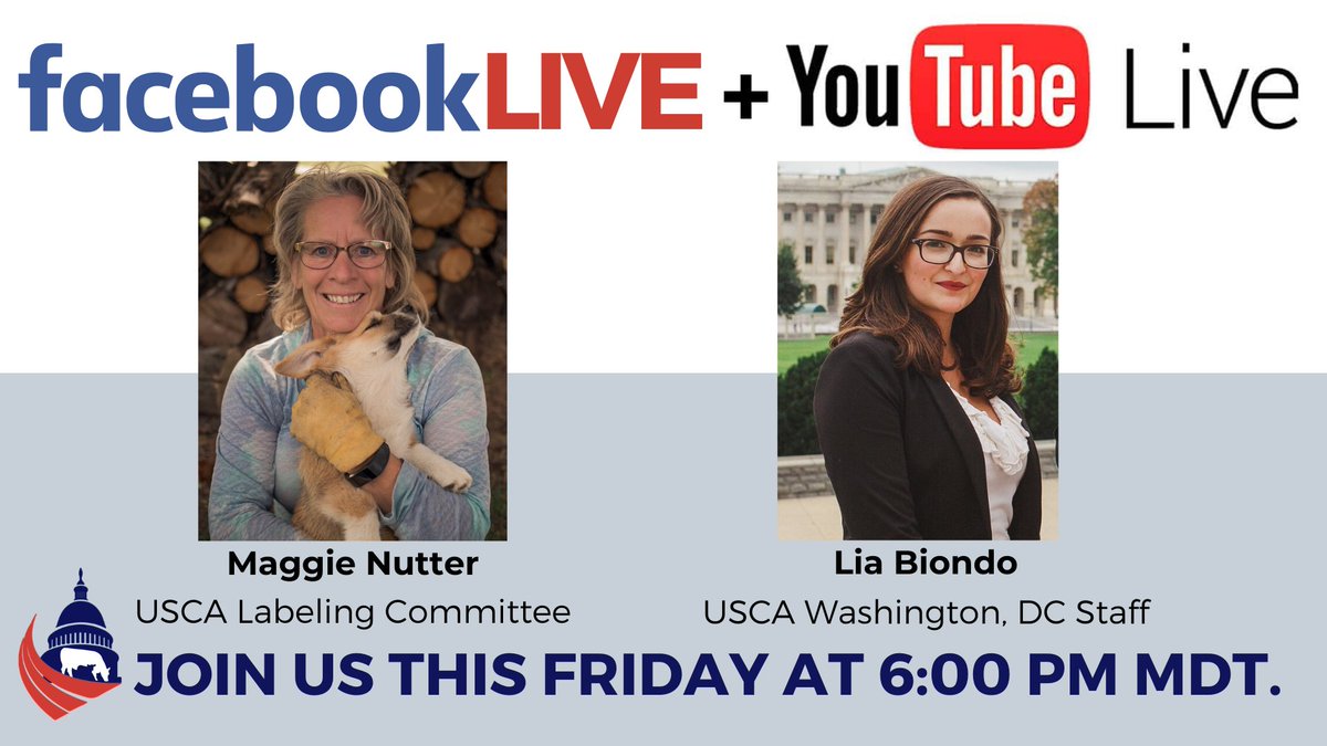 uscattlemen's tweet photo. Join us TONIGHT for #FactsOnlyFriday at 6:00pm Mountain. Tune in via the USCA Facebook page or head on over to our YouTube channel. 

We'll go LIVE with our resident #TruthinLabeling expert, Montana's very own @MaggiNutter. 🤩 https://t.co/Ebyc4wUv3H