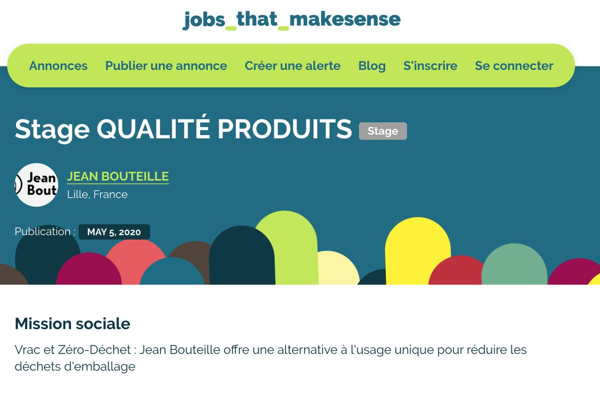 🔥URGENT / OFFRE DE STAGE : QUALITE PRODUITS

6 mois dès que possible / Stagiaire de fin d'études, dans le but d'évoluer sur une embauche par la suite

Lien vers l'offre : jobs.makesense.org/jobs/5eb174245…

#stage #qualite #etudiant #engagé #emballage #zerodéchets #lille #MEL