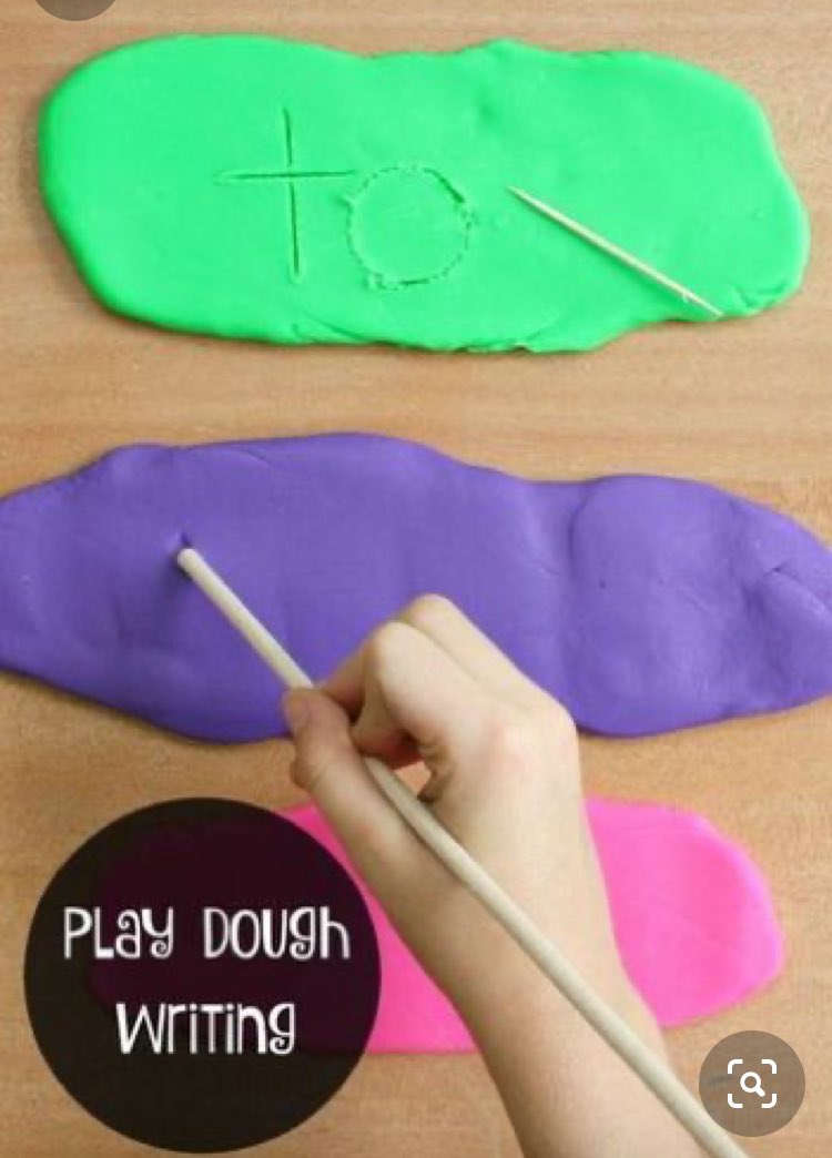 mhthompson_LPS's tweet photo. Don’t forget about play-doh as an easy way to practice drawing shapes, number lines, or writing numbers/letters/words. https://t.co/Q0XGt7AS8y