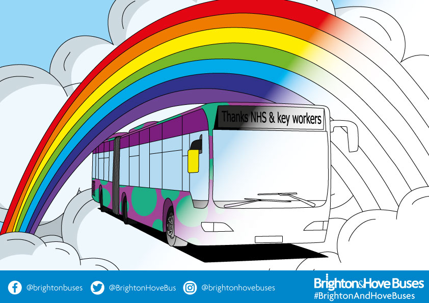 BrightonHoveBus's tweet photo. Grab your colouring pens or pencils because we've just added some brand new colouring sheets to our website, including this bendy bus design! Check them out at https://t.co/T6whEElZ6w

Get creative and share your designs using the hashtag #BrightonAndHoveBuses ✏️

#StayInColourIn https://t.co/YTfA6kq5bn