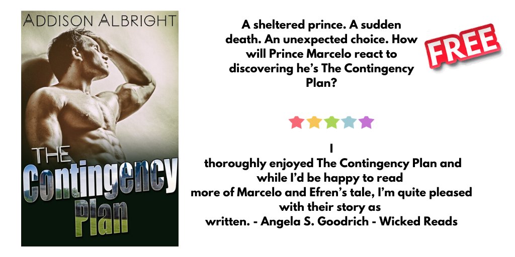 FREE - A sheltered prince. A sudden death. An unexpected choice. How will Prince Marcelo react to discovering he’s The Contingency Plan? The Contingency Plan by <a href="/AddisonAlbright/">✨ᗩᗪᗪIᔕOᑎ✨</a>
 jms-books.com/free-c-440/the… #mmRomance #AmReadingRomance