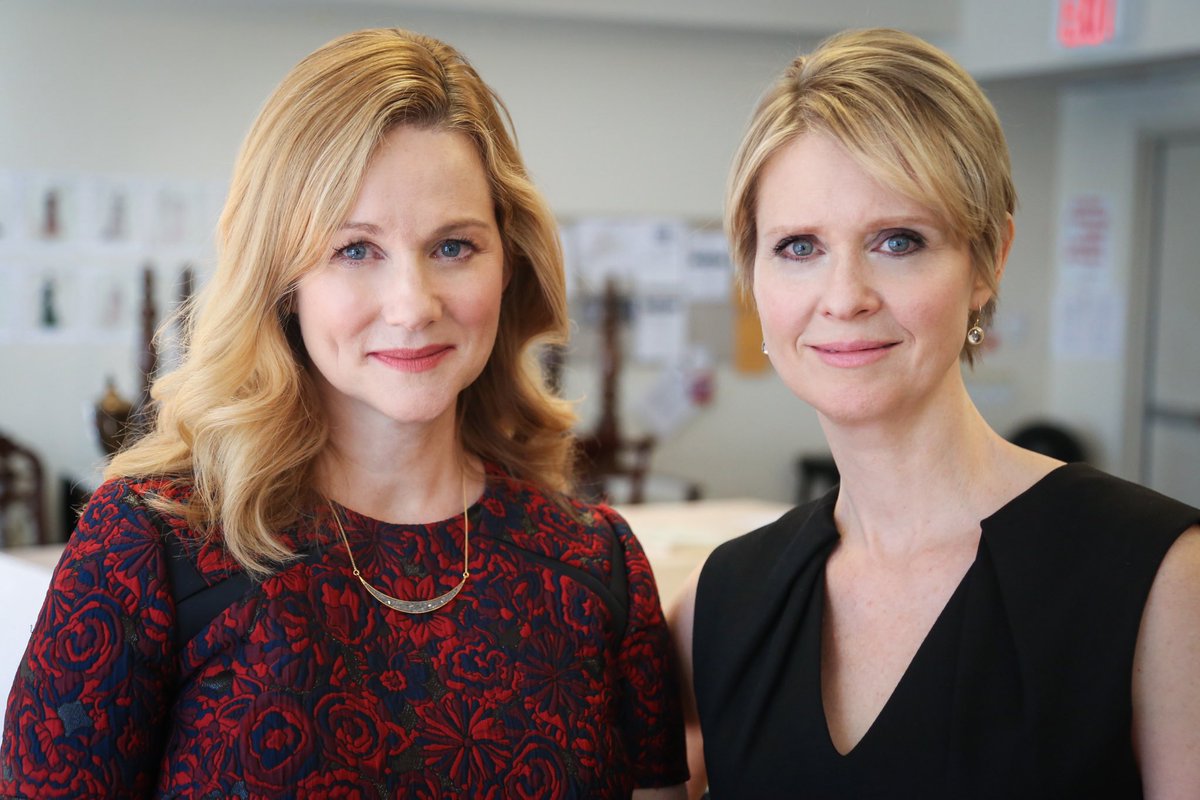 Here is a photo of Laura Linney and Cynthia Nixon to cleanse your timeline....