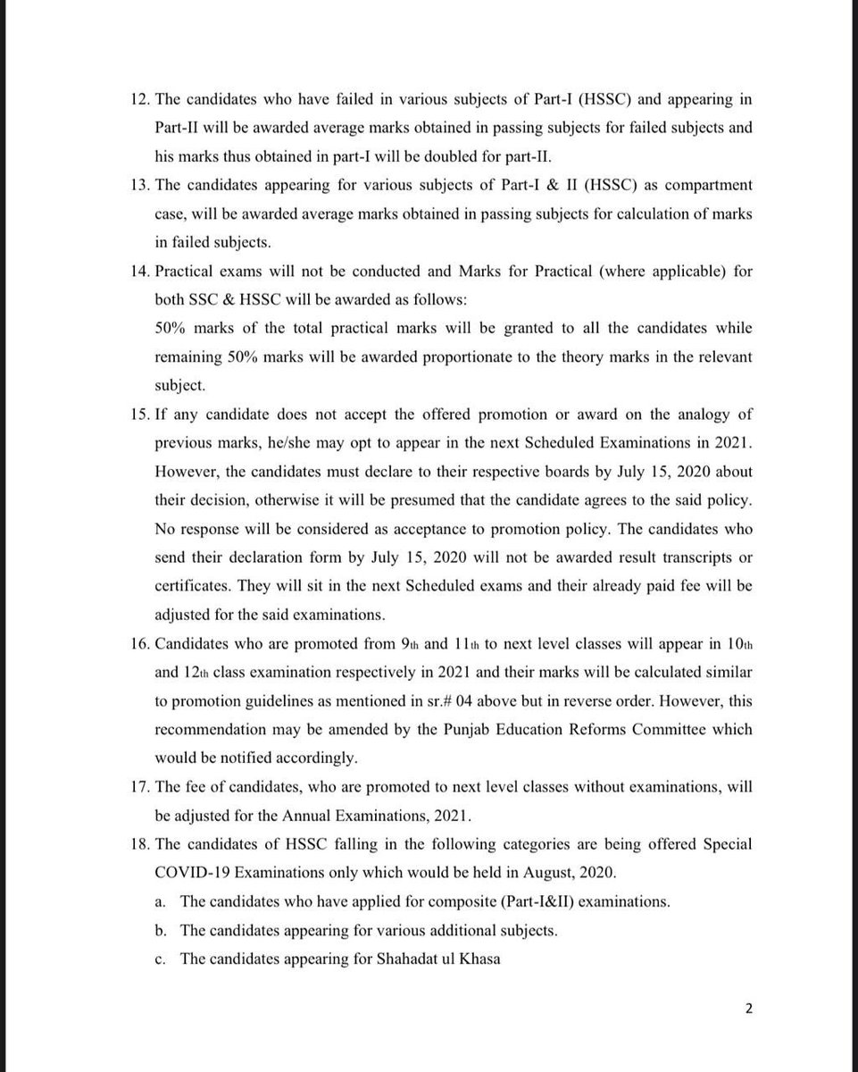 MuradRaasMR's tweet photo. 5/5 Announcement: And those who have failed in more than 40% subjects in 11th Grade. The date for this Special Examination is in the Notification. We have tried to make the Best Decisions in these testing times. My best wishes are with all of you. #StayHomeSaveLives https://t.co/3DvXvVrrVr