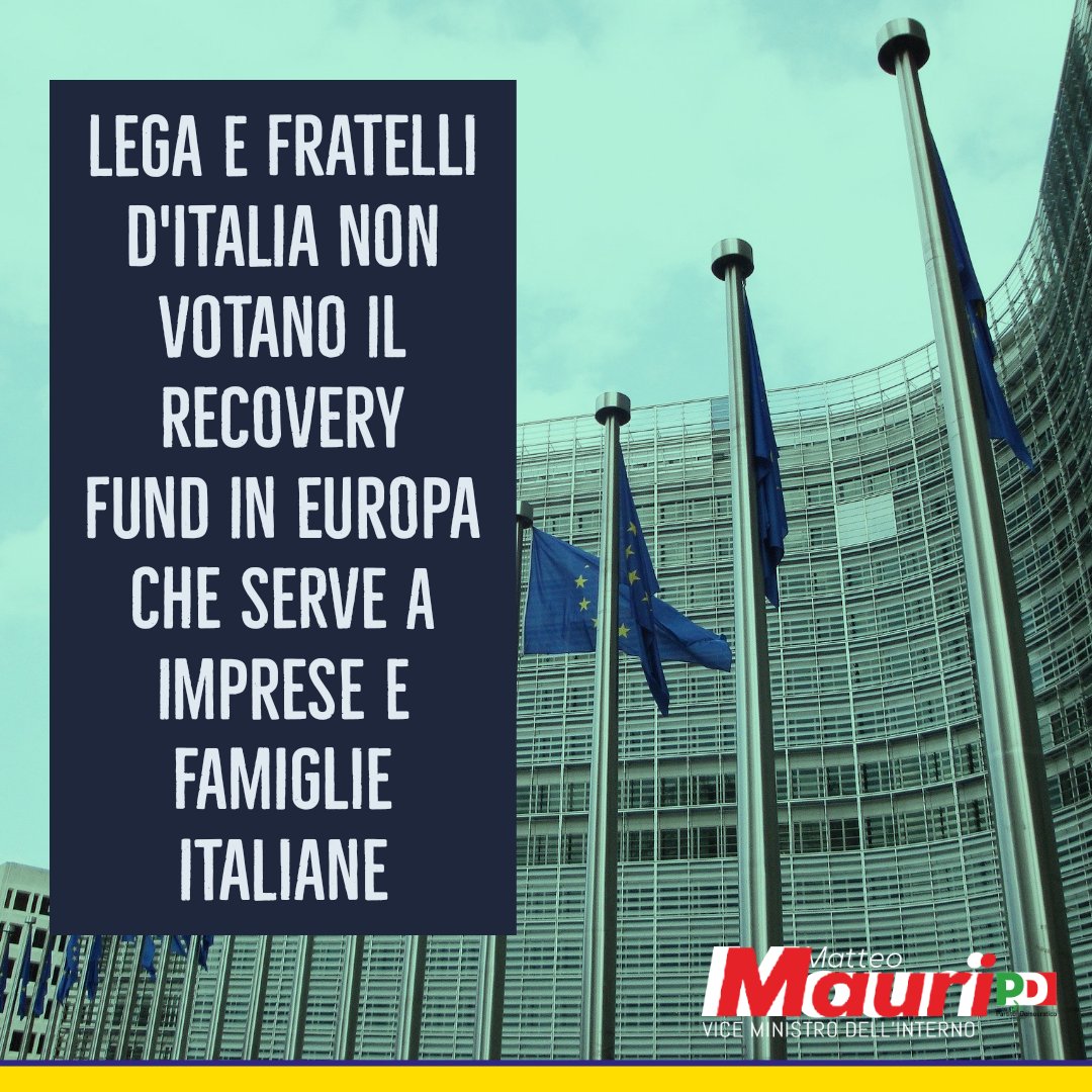 Fanno tweet, post e dichiarazioni televisive contro #Governo ed #Europa. Poi al Parlamento Europeo Lega e FdI non votano per gli aiuti a famiglie e le imprese italiane. Scelte senza senso. Solo propaganda.
#recoveryfund