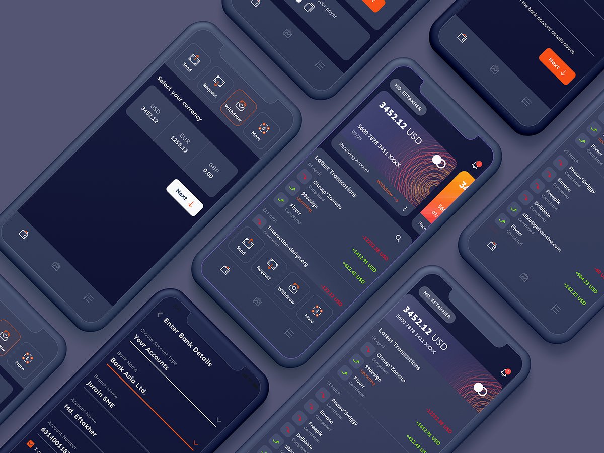 easiblu's tweet photo. Last month I started the fun project named "payoneer redesign". It's going well, I'm working on the dark UI right now. https://t.co/bs811WmklW

#ui #productdesigner #ux #webdesign #uiux #webdesign #landingpage #hiring #It #homepage #designer #designs https://t.co/JR07jEMjIE