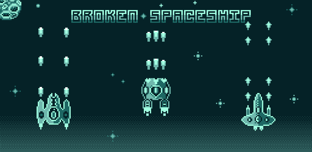 adeptofpixel's tweet photo. Poster for my new game - Broken Spaceship #pixelart https://t.co/23O88iRIif