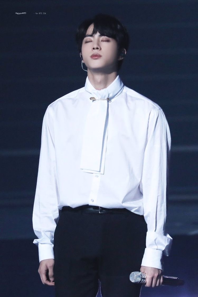 CLOSED) on X: jin in just a basic white shirt is really something else   / X