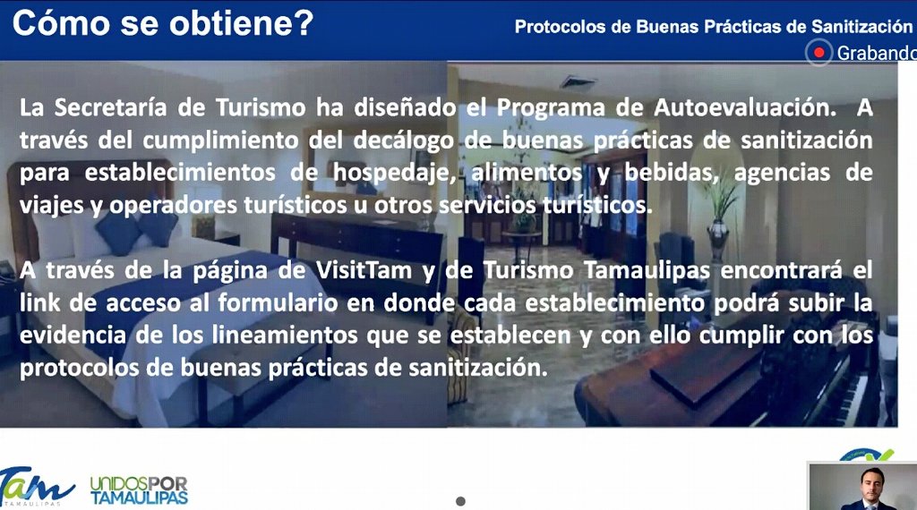 NexosTuristicos's tweet photo. 👉 El día de hoy @ferolivera09 @SECTUR_TAM presentó #SaniTAMPro, constancia que será expedida por llevar a cabo protocolos de buenas prácticas de higiene sanitaria con tod@s los prestadores de servicios turísticos del estado de #Tamaulipas @VisitTamaulipas @gobtam @fgcabezadevaca https://t.co/FqPBjPTeGM