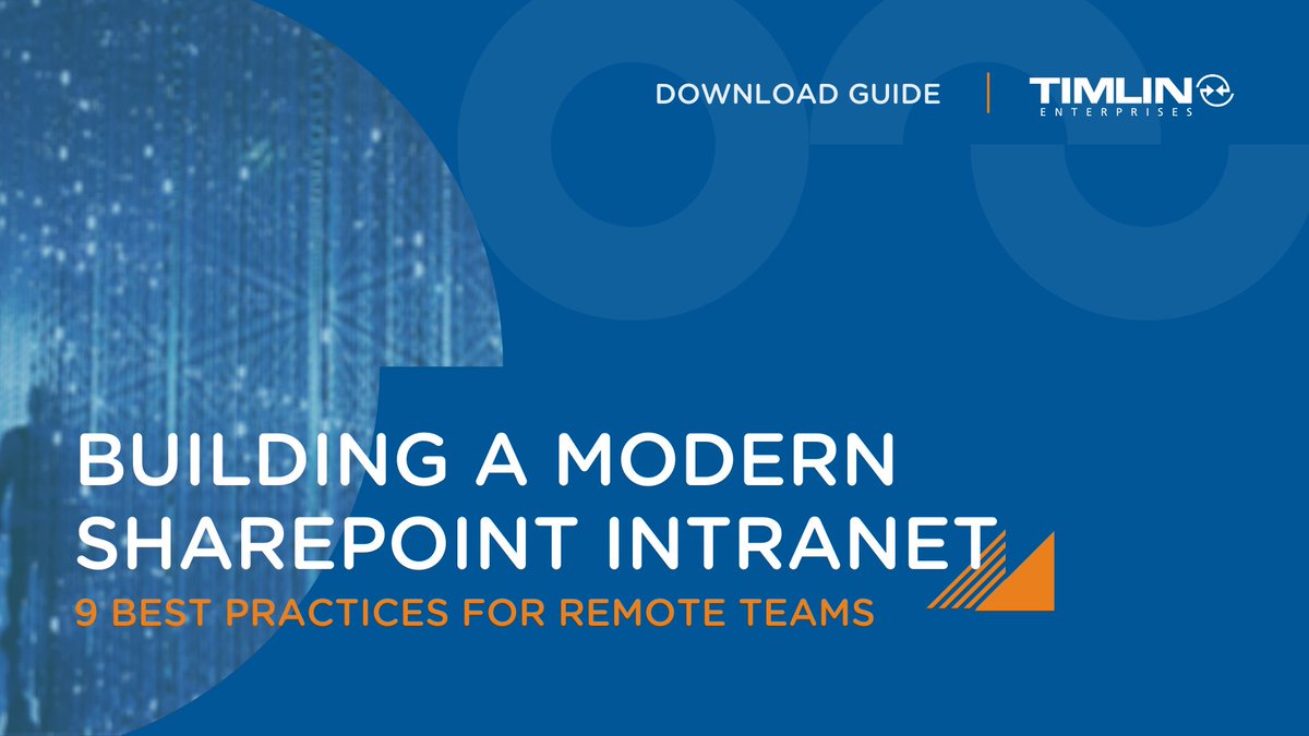 Every business is unique, so why shouldn’t your intranet be, too?

In collaboration with @LiveTiles, we’ve assembled a guide of best practices for building a #SharePoint Intranet that will allow your remote team to operate more efficiently: bit.ly/2yZTPHy