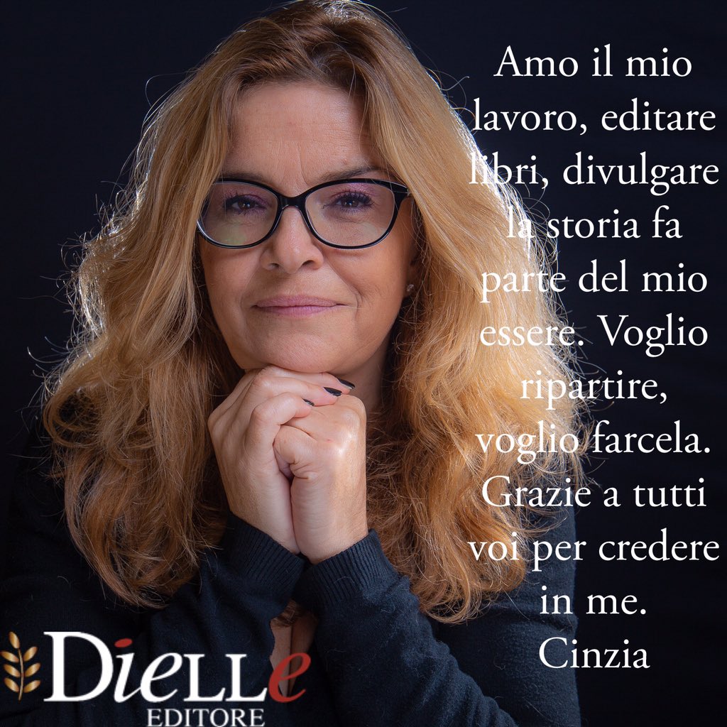 Dietro a ogni piccola casa editrice c'è un volto di un editore o una editrice che ci mette tutta l'anima per accompagnarvi verso lidi inesplorati. 
La piccola e media editoria italiana è il coraggio che va sostenuto. 
Ora più che mai
Credeteci anche voi alla Dielle Editore! ❤