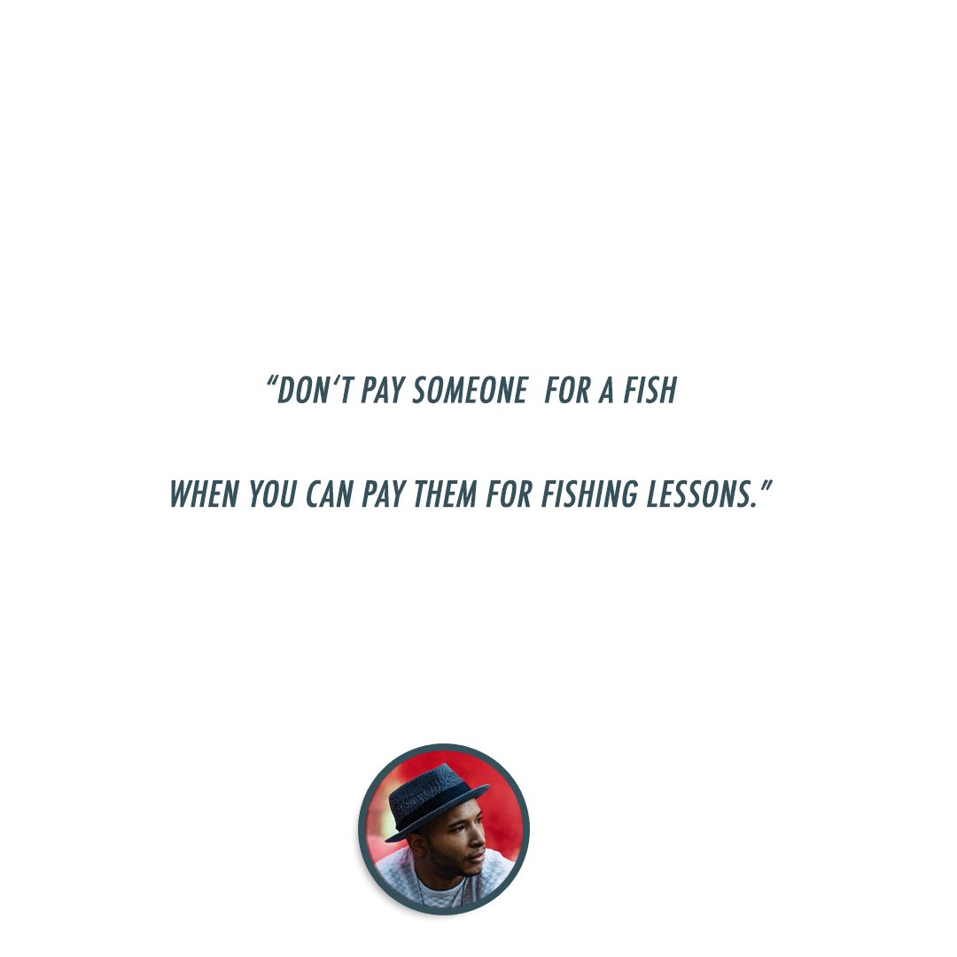AdrianTruth's tweet photo. “Don’t pay someone for a 🐟 when you can pay them for 🎣 lessons.”
I’m learning this more during this pandemic then ever! #investinyoutself #truthfullyspeaking #adriantruth #adriantruthishacked https://t.co/FRaiXVmpGg