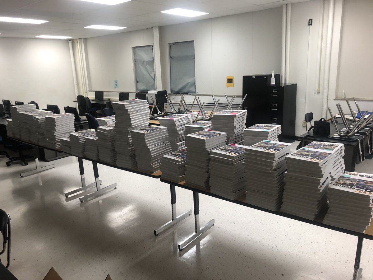 Yearbooks are all sorted and ready to go.