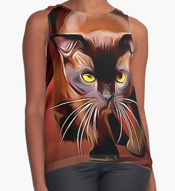#Chocolate #SiameseCat - High quality Contrast #TankTops Full bleed #Art Designs Printed on the front, solid black or white on the back, perfect for different body types. Sizes Available XS = S = M = L = XL = 2XL rdbl.co/2Oj2ZGr