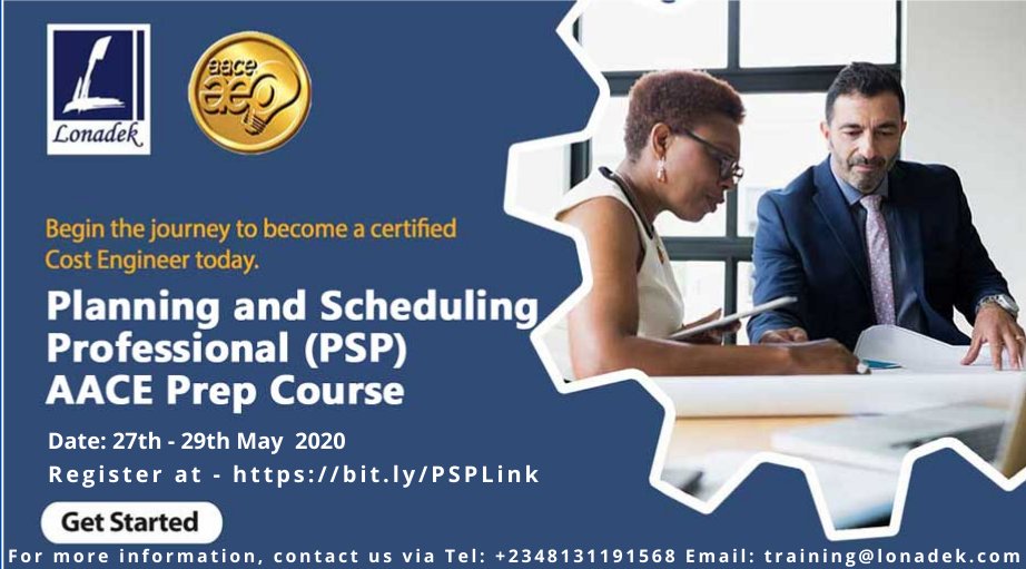 LonadekInc's tweet image. Our Planning and Scheduling Professional virtual training is a Globally certified course that is set to provide participants with the indepth knowledge for Planning and Scheduling for engineering &amp;amp; construction projects.
Register -bit.ly/PSPLink
#AACE #ProjectControllers