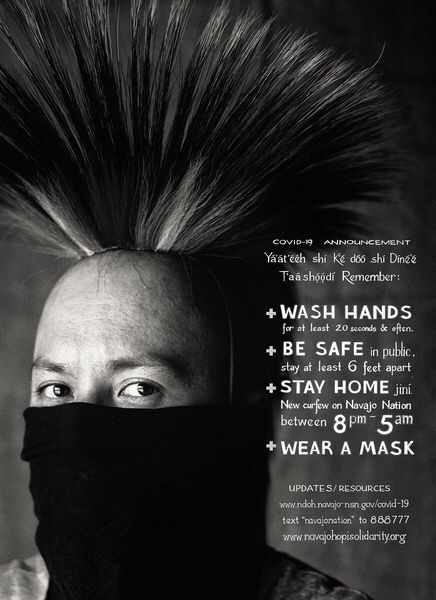 boldavenue's tweet image. Diné COVID PSA posters by @jetsonorama buff.ly/3duzUzw #DesignFind #DesignForGood #COVID19 #PaintedDesertProject